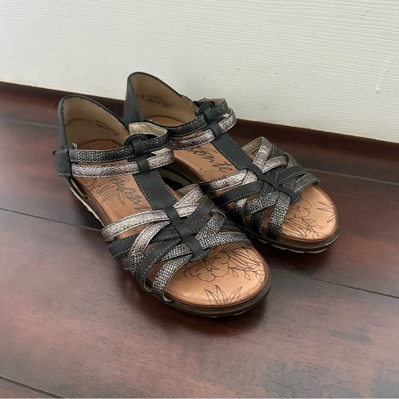 Size 8 (38) Remonte R2756-02 PROMIZE Black Leather Womens Flat Sandals - Picture 5 of 8